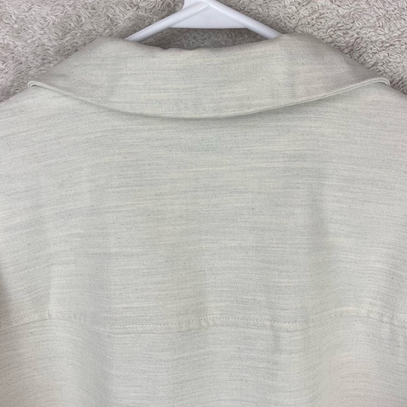 F&F Collared Shacket Shirt Jacket Snap Up Cream Double Front Pockets Size 10 - Picture 12 of 16
